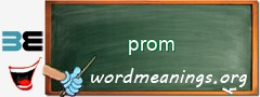 WordMeaning blackboard for prom